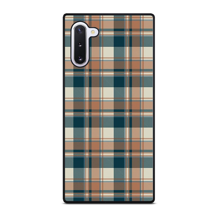 CHECK CLASSIC DARK PLAID FABRIC TEXTURES Samsung Galaxy Note 10 Case Cover