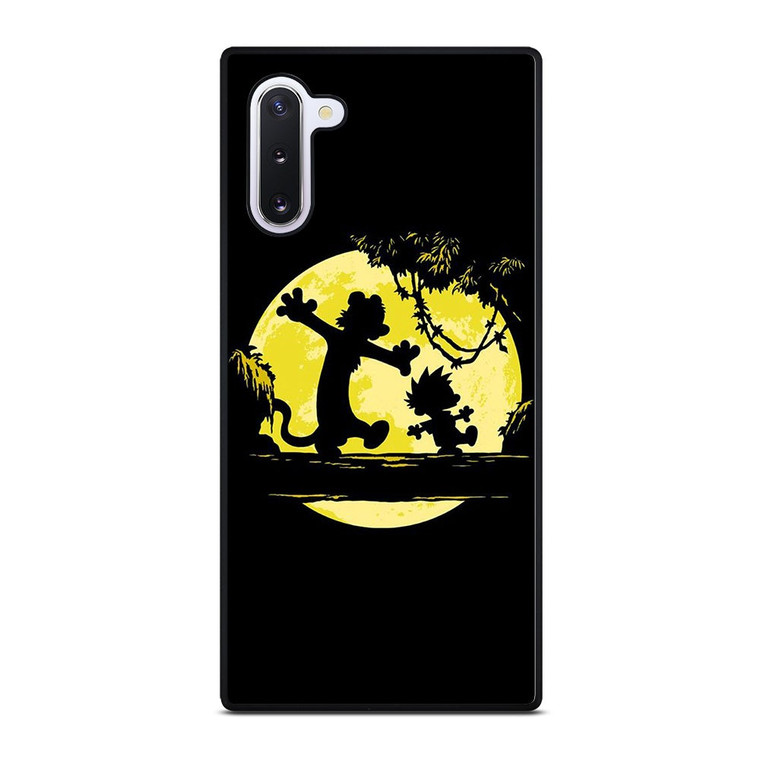 CALVIN AND HOBBES BLACK CARTOON Samsung Galaxy Note 10 Case Cover