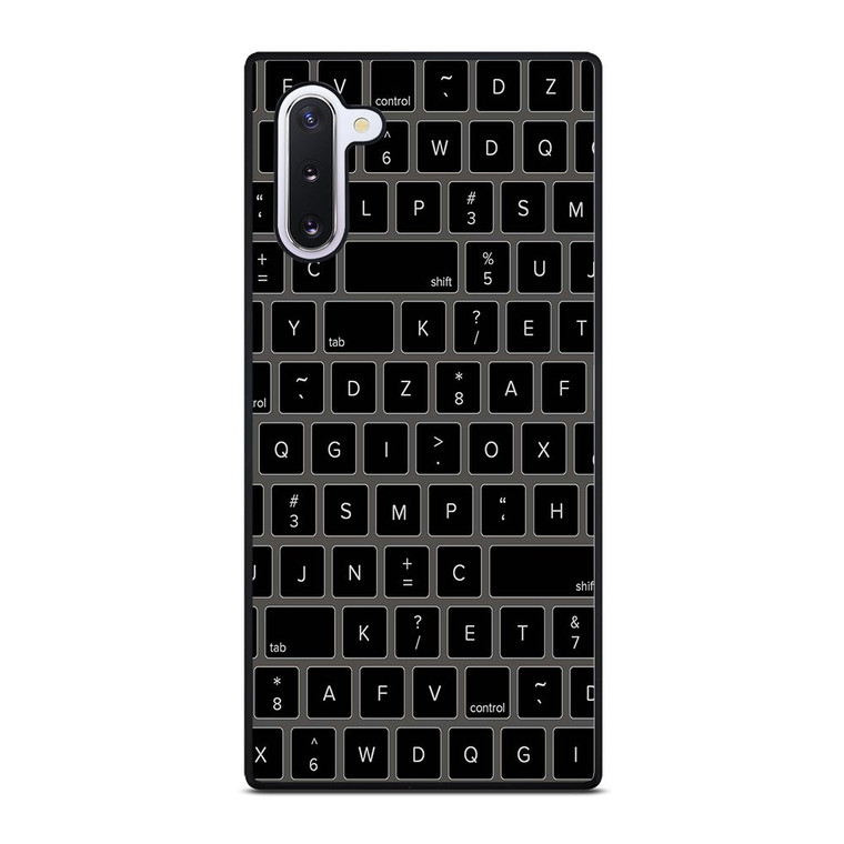 BLACK KEYBOARD PATTERN Samsung Galaxy Note 10 Case Cover