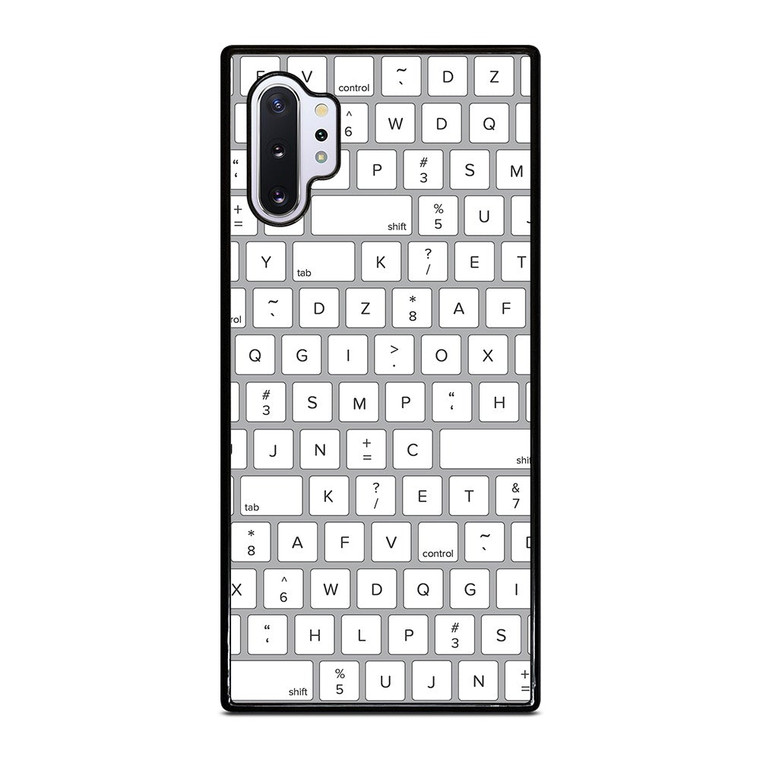 WHITE KEYBOARD PATTERN Samsung Galaxy Note 10 Plus Case Cover