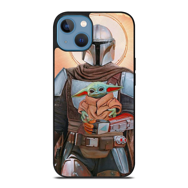 BABY YODA AND THE MANDALORIAN STAR WARS iPhone 13 Case Cover