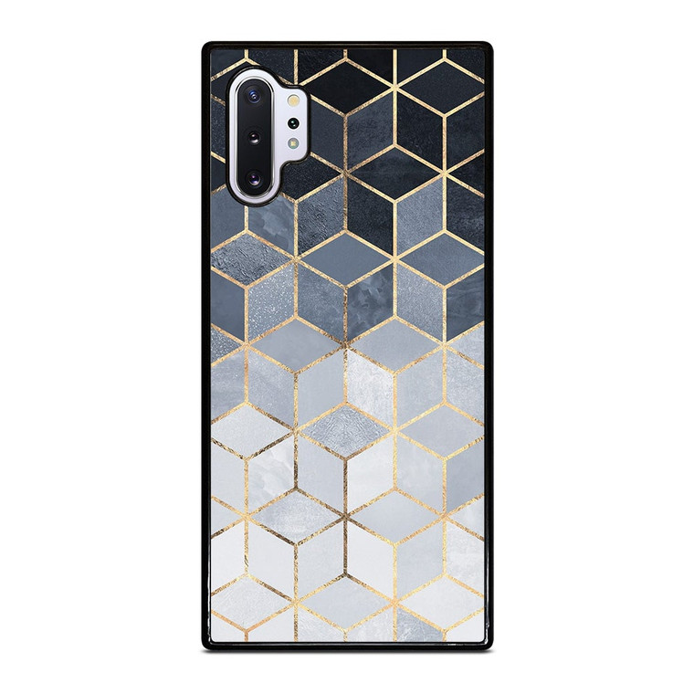 SOFT BLUE GRADIENT CUBES Samsung Galaxy Note 10 Plus Case Cover