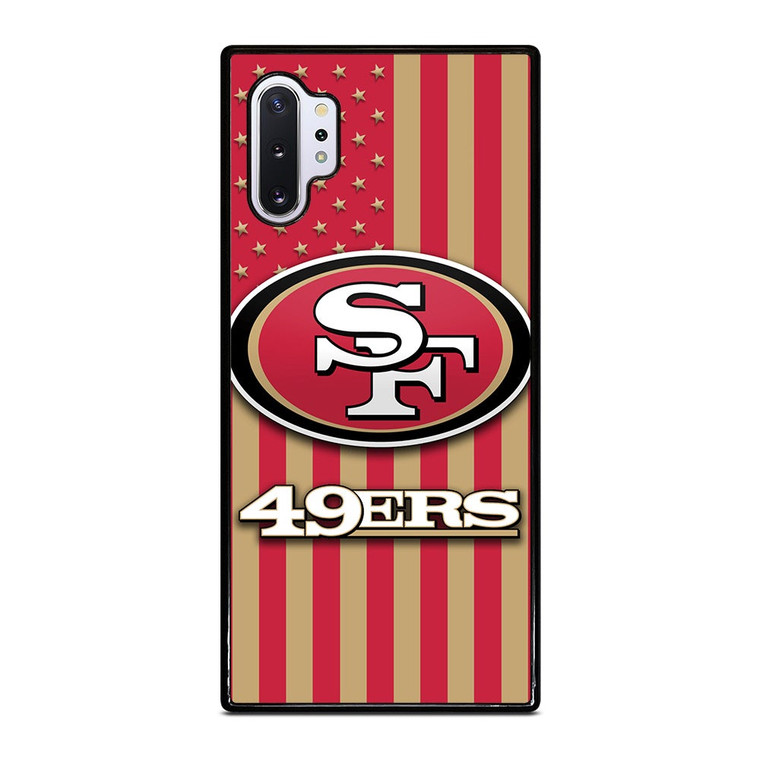 SAN FRANCISCO 49ERS AMERICAN FLAG Samsung Galaxy Note 10 Plus Case Cover