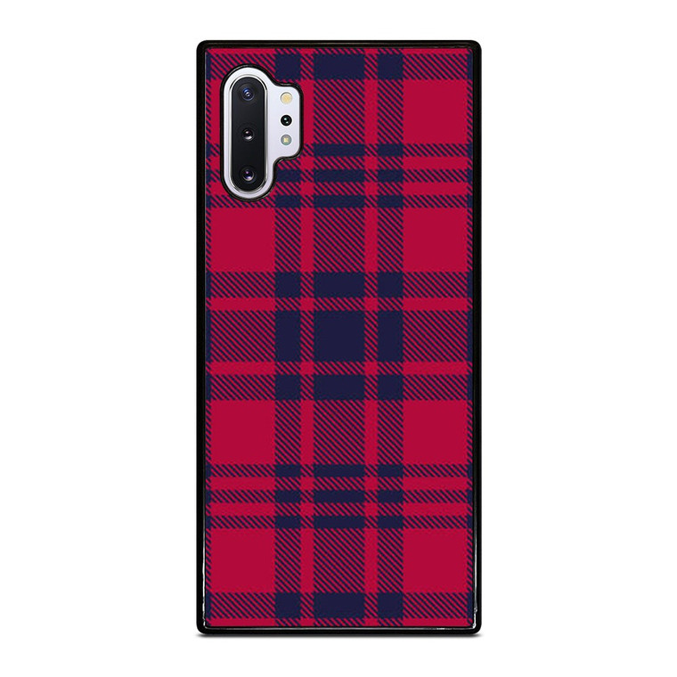 RED BLUE TARTAN PLAID PATTERN Samsung Galaxy Note 10 Plus Case Cover