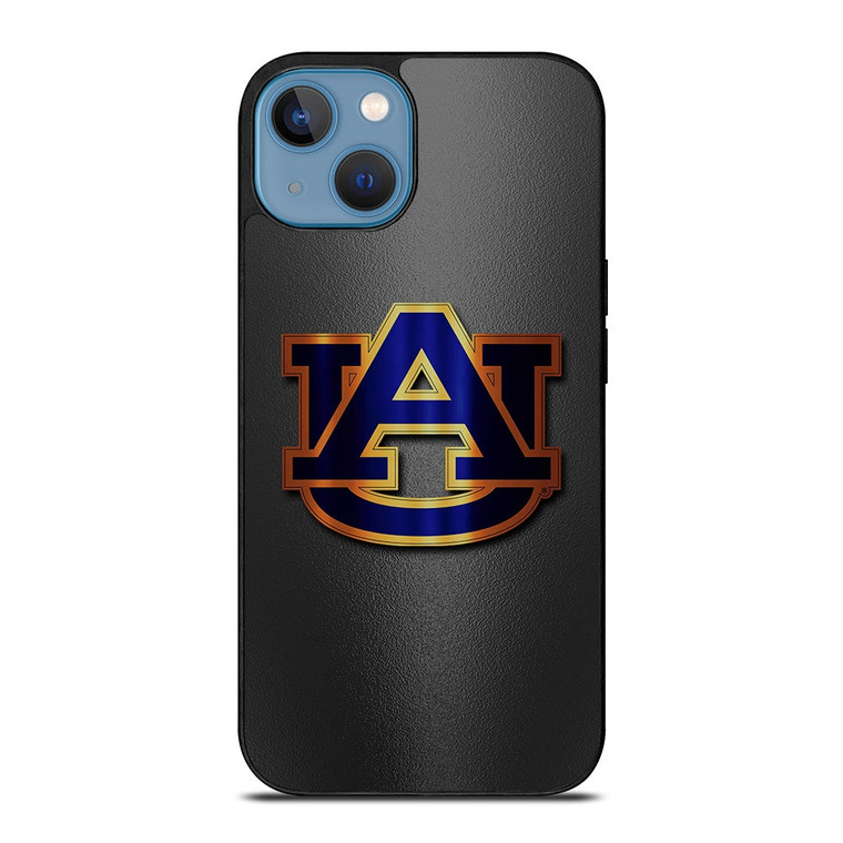 AUBURN TIGERS FOOTBALL LOGO METAL iPhone 13 Case Cover