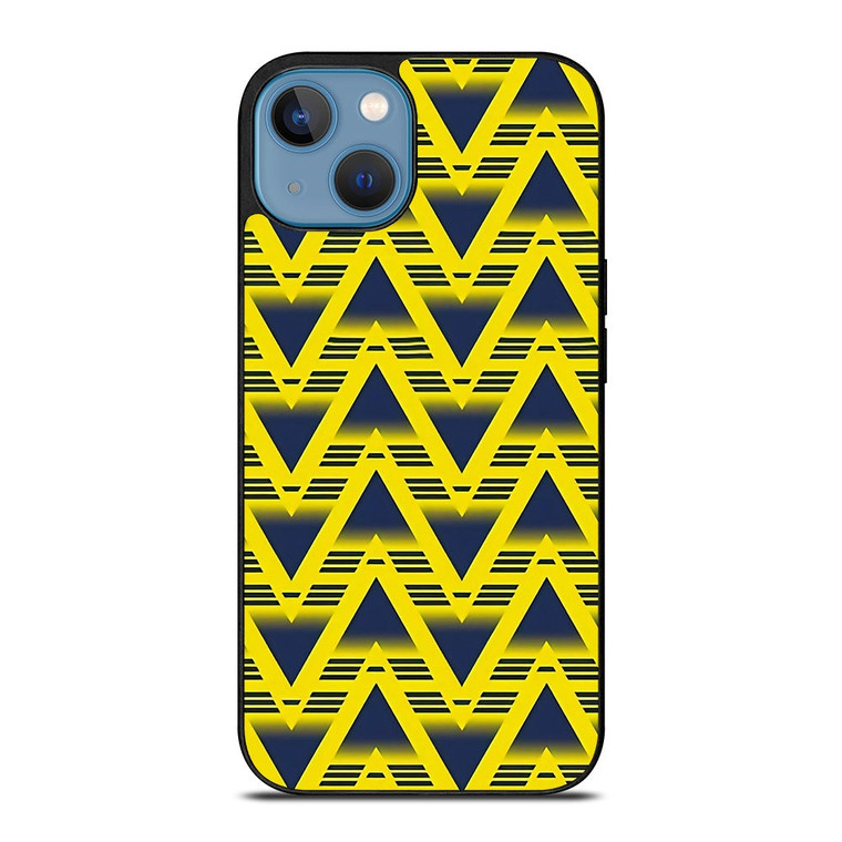 ARSENAL YELLOW RETRO PATTERN iPhone 13 Case Cover