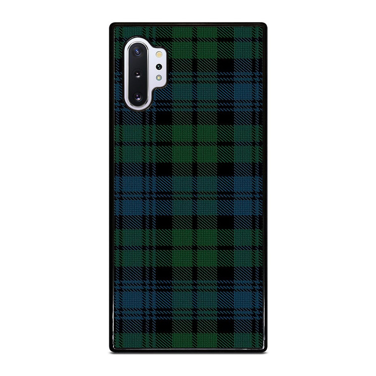 GREEN BLUE TARTAN PATTERN Samsung Galaxy Note 10 Plus Case Cover