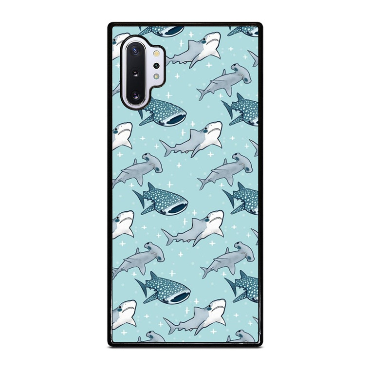 CUTE SHARK PATTERN Samsung Galaxy Note 10 Plus Case Cover