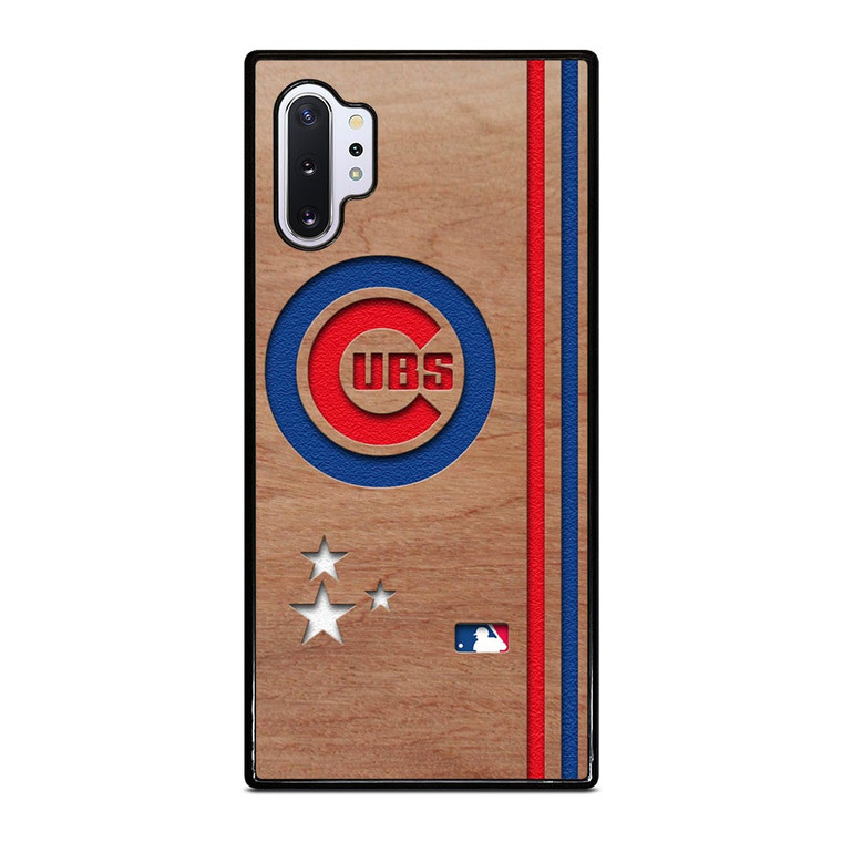 CHICAGO CUBS UBS MLB WOODEN LOGO Samsung Galaxy Note 10 Plus Case Cover