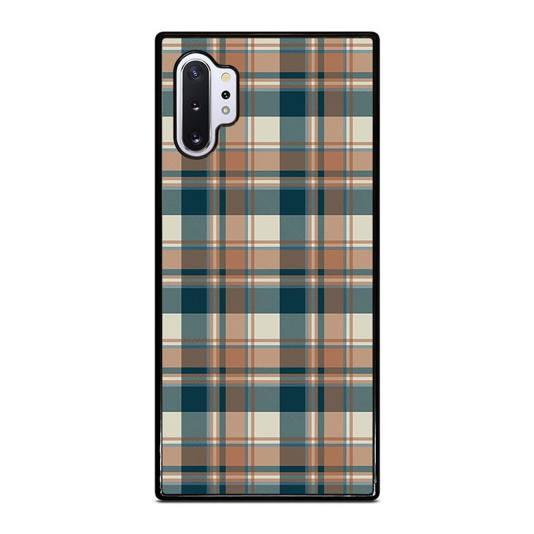 CHECK CLASSIC DARK PLAID FABRIC TEXTURES Samsung Galaxy Note 10 Plus Case Cover