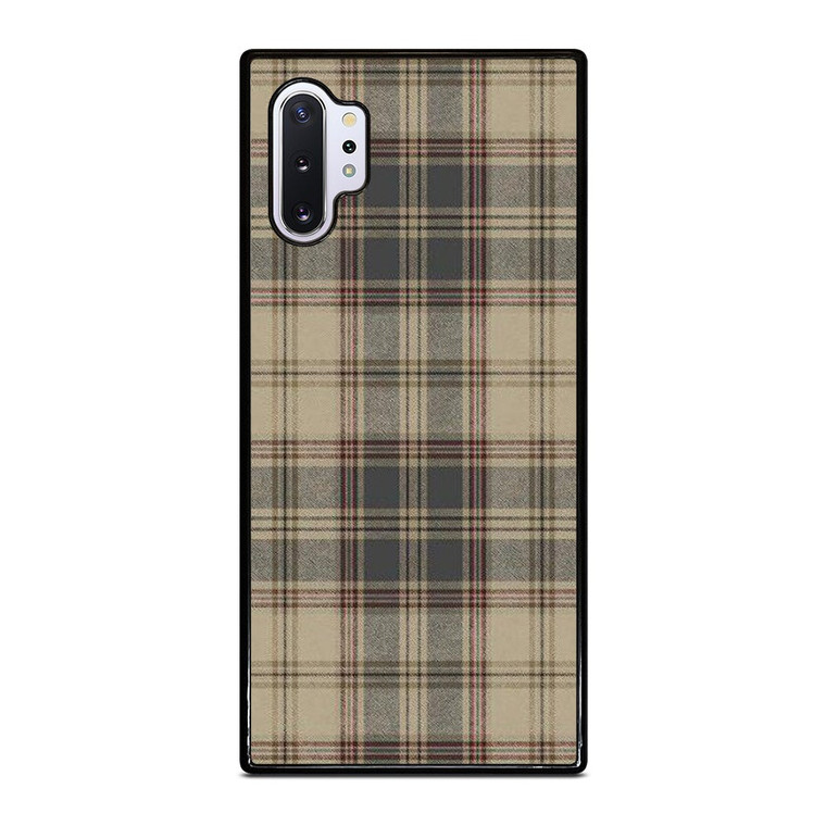BROWN TARTAN PLAID PATTERN Samsung Galaxy Note 10 Plus Case Cover