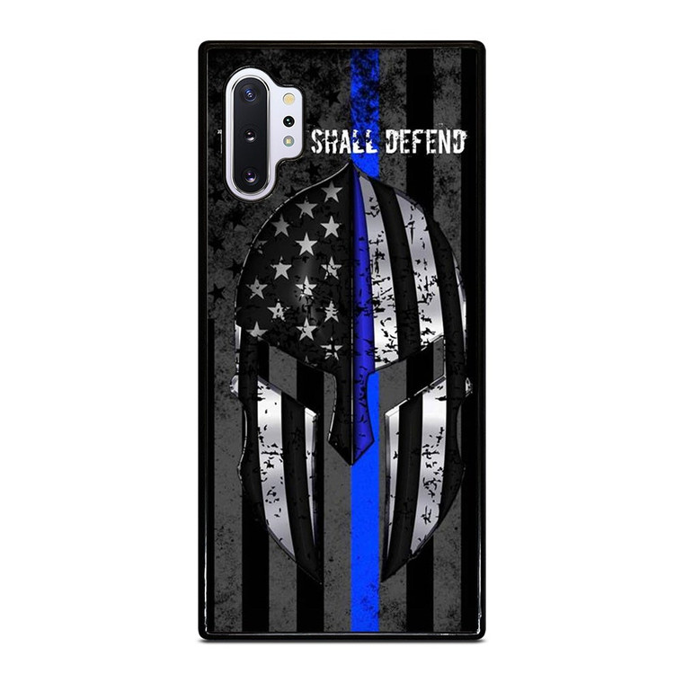 BLUE LINE POLICE WARRIOR Samsung Galaxy Note 10 Plus Case Cover