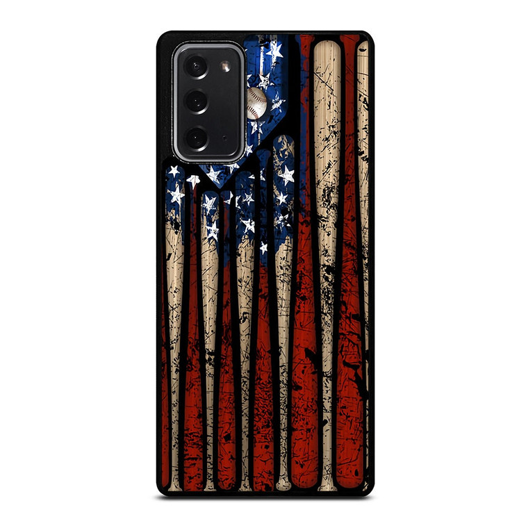 USA FLAG AMERICAN BASEBALL Samsung Galaxy Note 20 Case Cover