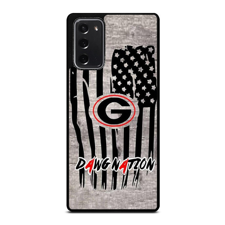 UNIVERSITY OF GEORGIA BULLDOGSWOODEN LOGO Samsung Galaxy Note 20 Case Cover