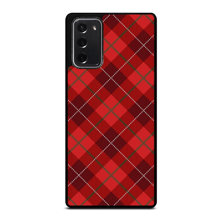 RED TARTAN CROSS PATTERN Samsung Galaxy Note 20 Case Cover