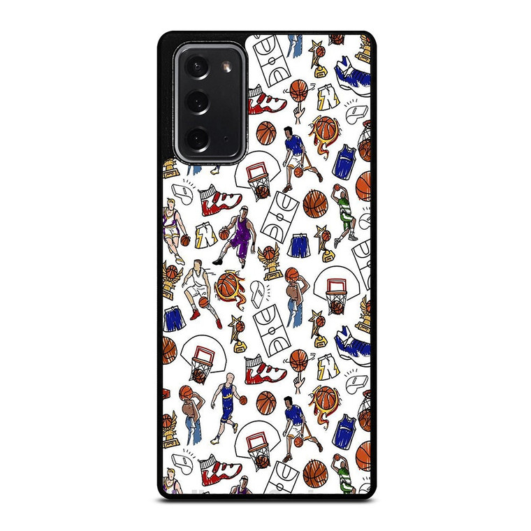 PLAYFUL BASKETBALL DOODLE ART Samsung Galaxy Note 20 Case Cover