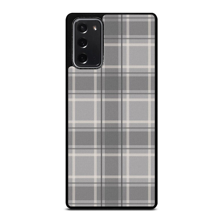 GREY TARTAN PLAID PATTERN Samsung Galaxy Note 20 Case Cover