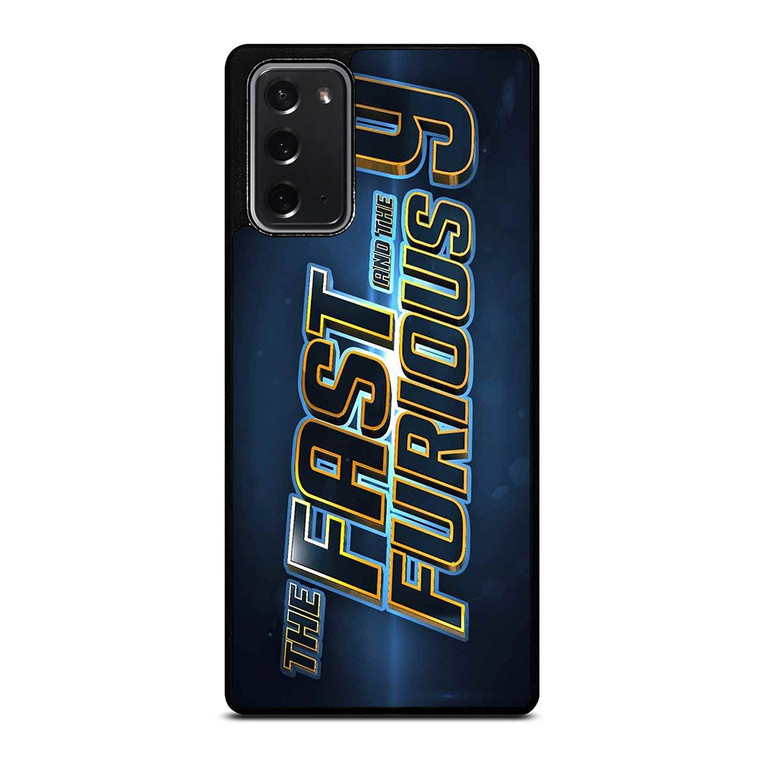 DOM FAST AND FURIOUS 9 LOGO Samsung Galaxy Note 20 Case Cover