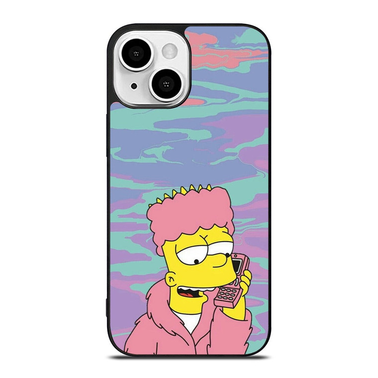 TIE DYE PATTERN BART SIMPSON iPhone 13 Mini Case Cover