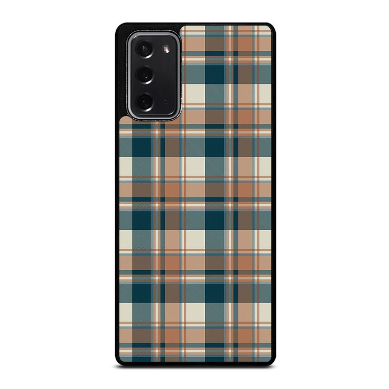 CHECK CLASSIC DARK PLAID FABRIC TEXTURES Samsung Galaxy Note 20 Case Cover