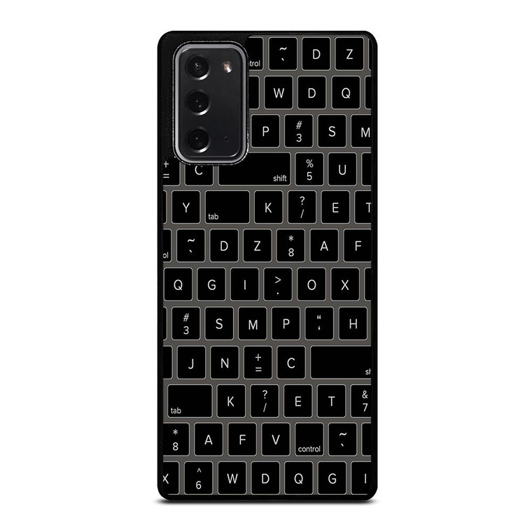 BLACK KEYBOARD PATTERN Samsung Galaxy Note 20 Case Cover