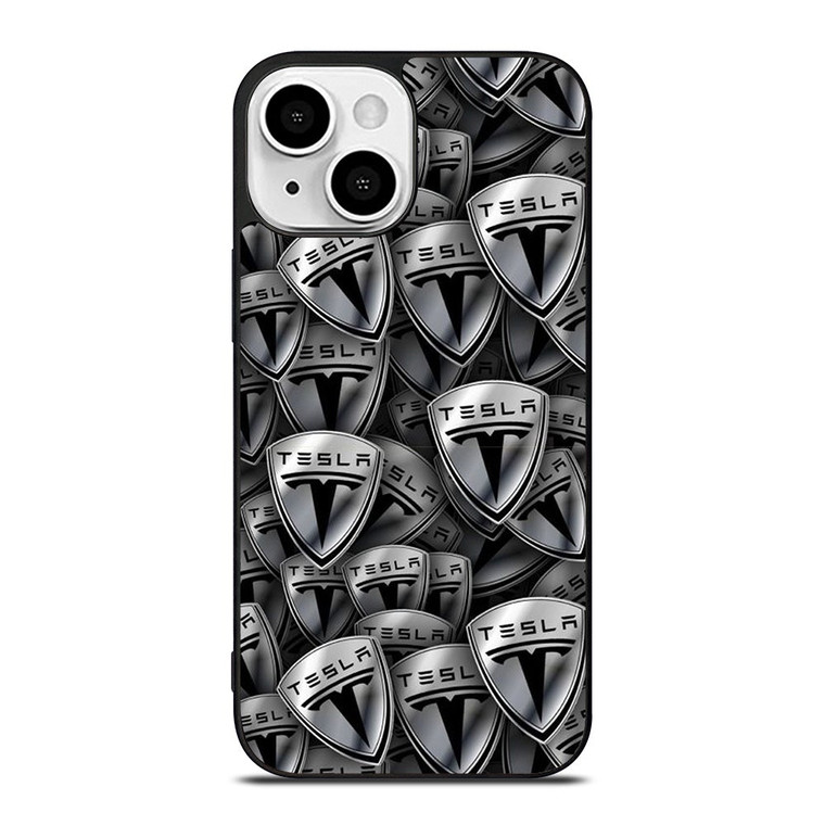 TESLA METAL LOGO COLLAGE iPhone 13 Mini Case Cover