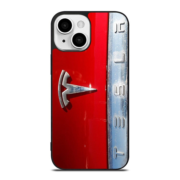 TESLA METAL EMBLEM iPhone 13 Mini Case Cover