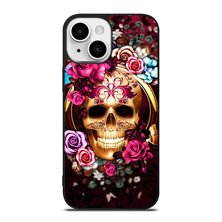 SUGAR SKULL FLOWER 2 iPhone 13 Mini Case Cover