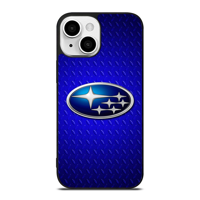 SUBARU BLUE METAL LOGO iPhone 13 Mini Case Cover