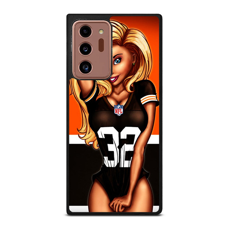 CLEVELAND BROWNS NFL CARTOON GIRL Samsung Galaxy Note 20 Ultra Case Cover
