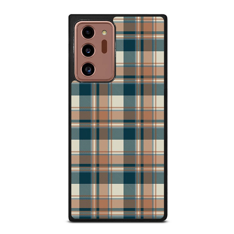 CHECK CLASSIC DARK PLAID FABRIC TEXTURES Samsung Galaxy Note 20 Ultra Case Cover