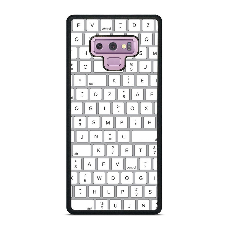 WHITE KEYBOARD PATTERN Samsung Galaxy Note 9 Case Cover