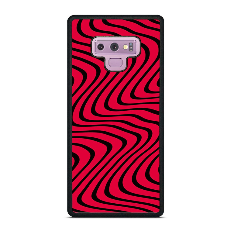 WAVY RED PATTERN Samsung Galaxy Note 9 Case Cover