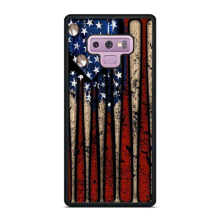 USA FLAG AMERICAN BASEBALL Samsung Galaxy Note 9 Case Cover