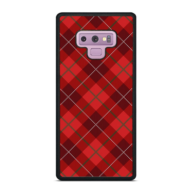 RED TARTAN CROSS PATTERN Samsung Galaxy Note 9 Case Cover