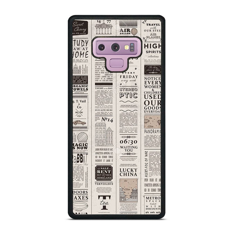 OLD NEWSPAPER PATTERN Samsung Galaxy Note 9 Case Cover