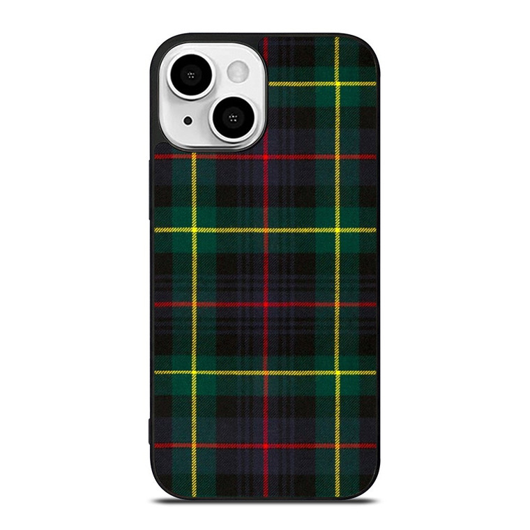 RED YELLOW TARTAN PLAID PATTERN iPhone 13 Mini Case Cover