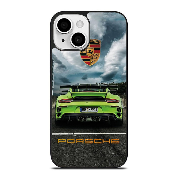 PORSCHE LOGO GREEN CAR iPhone 13 Mini Case Cover