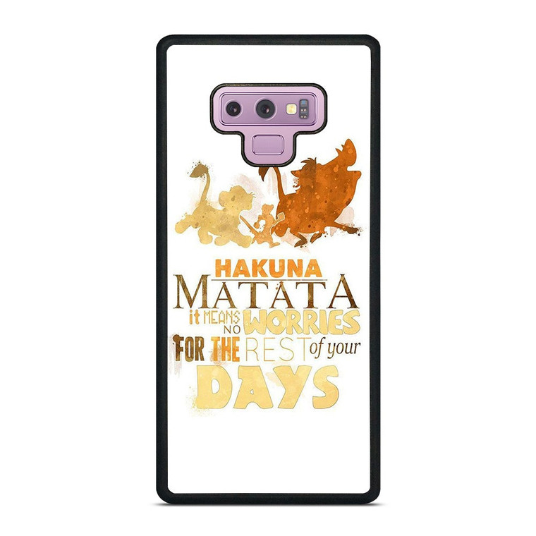 HAKUNA MATATA QUOTE LION KING Samsung Galaxy Note 9 Case Cover