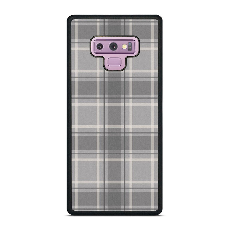 GREY TARTAN PLAID PATTERN Samsung Galaxy Note 9 Case Cover