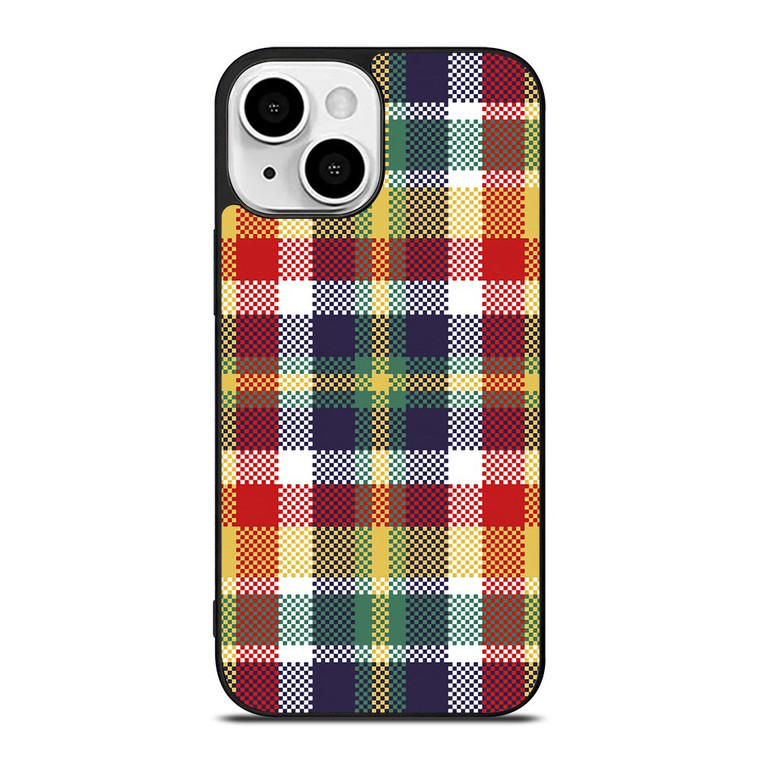 PIXELIZED TARTAN PATTERN iPhone 13 Mini Case Cover