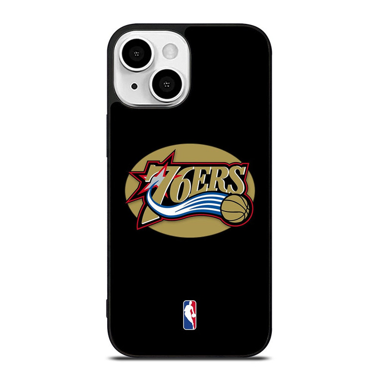 PHILADELPHIA 76ERS NBA GOLD LOGO iPhone 13 Mini Case Cover