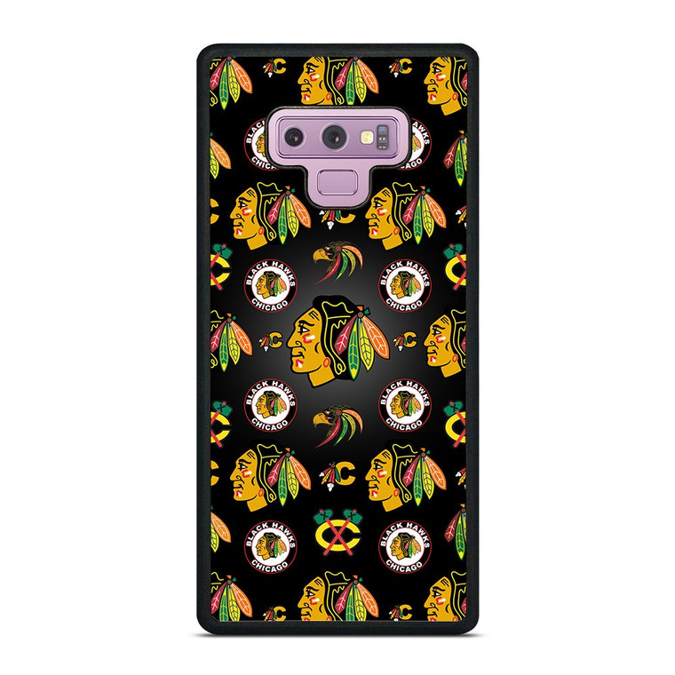 CHICAGO BLACKHAWKS COLLAGE LOGO Samsung Galaxy Note 9 Case Cover