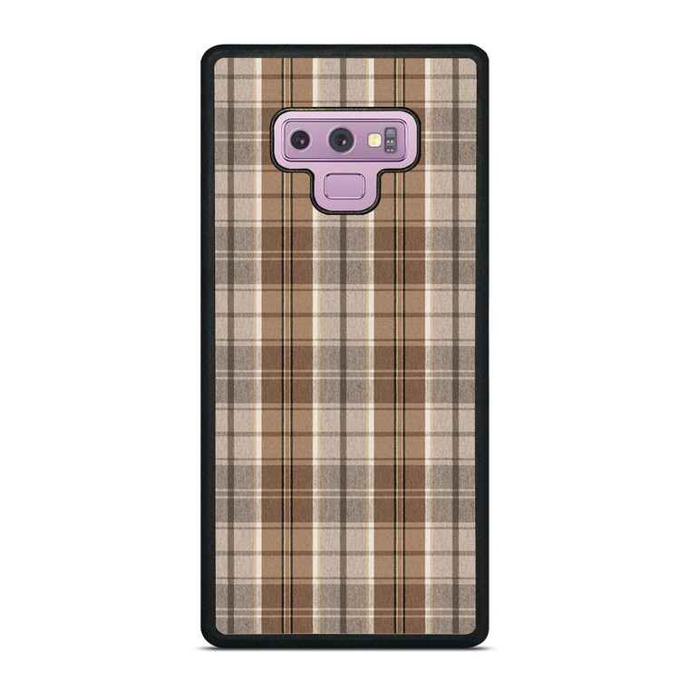 BROWN PLAID PATTERN Samsung Galaxy Note 9 Case Cover