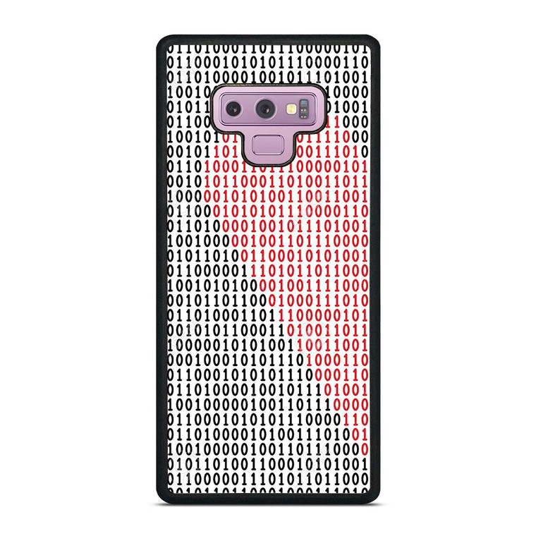 BINARY CODE HALF HEART PATTERN Samsung Galaxy Note 9 Case Cover