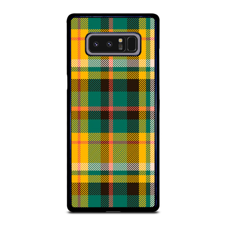 YELLOW GREEN TARTAN PATTERN Samsung Galaxy Note 8 Case Cover