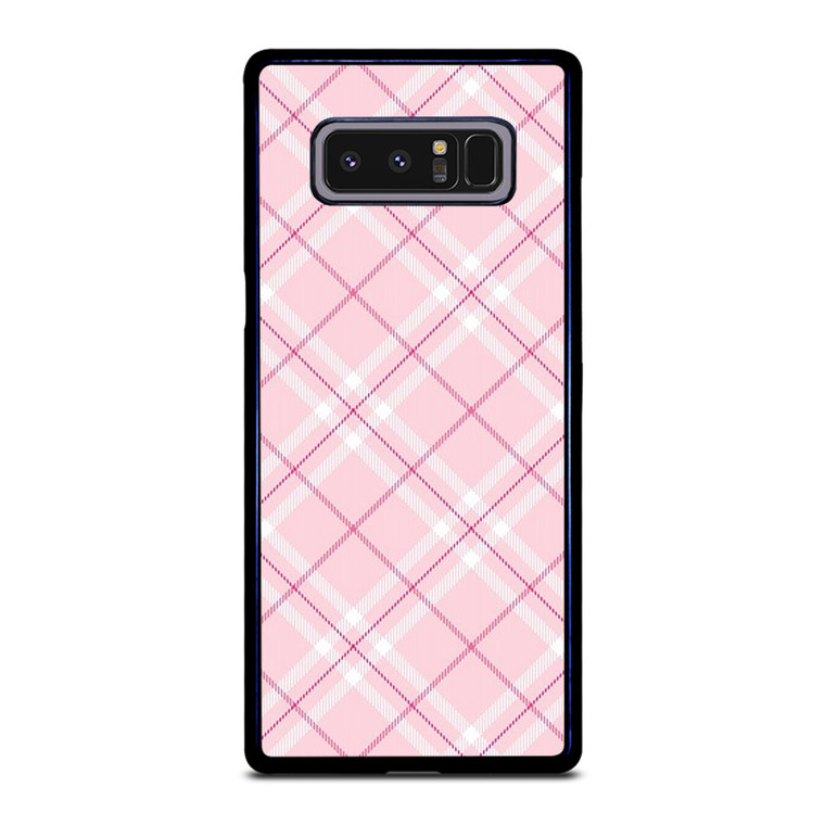 LIGHT PINK PLAID PATTERN Samsung Galaxy Note 8 Case Cover