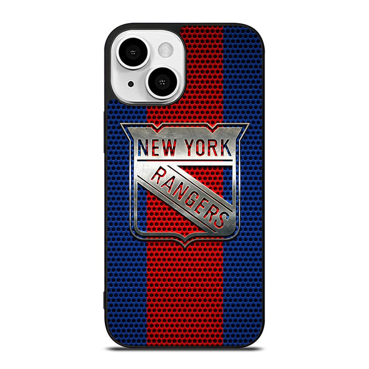 NEW YORK RANGERS LOGO METAL iPhone 13 Mini Case Cover