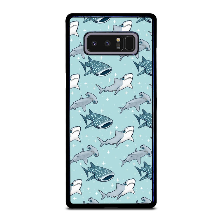 CUTE SHARK PATTERN Samsung Galaxy Note 8 Case Cover CUTE SHARK PATTERN Samsung Galaxy Note 8 Case Cover