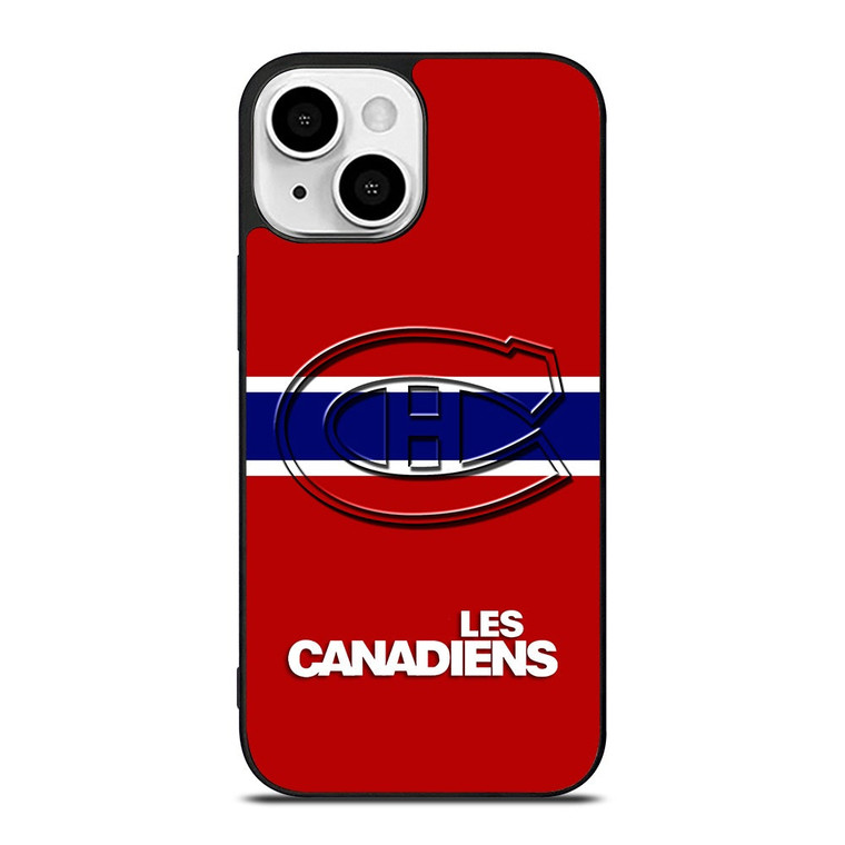 MONTREAL LES CANADIENS STRIPED LOGO iPhone 13 Mini Case Cover